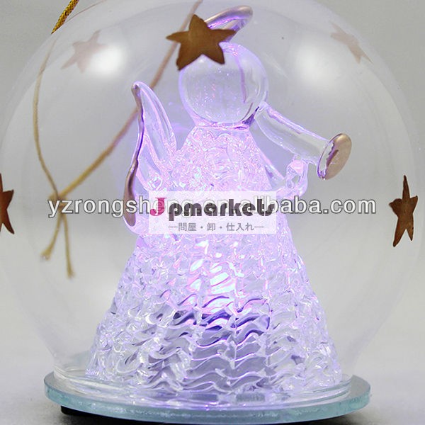 透明なガラスのクリスマスled2015熱い販売ledクリスマスボールオーナメントボール問屋・仕入れ・卸・卸売り