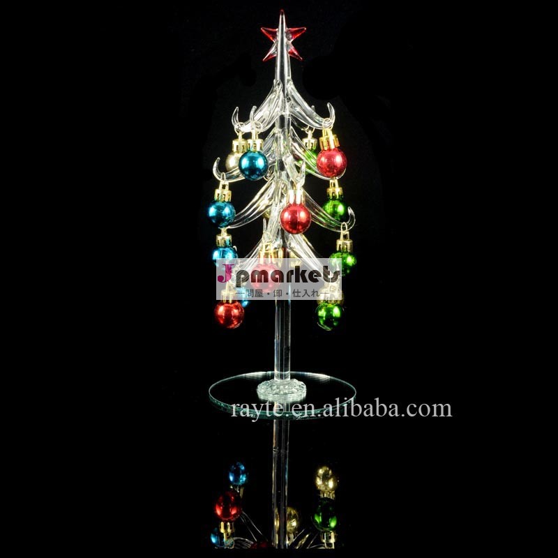 ガラスのクリスマスツリーに搭載されたミラー問屋・仕入れ・卸・卸売り