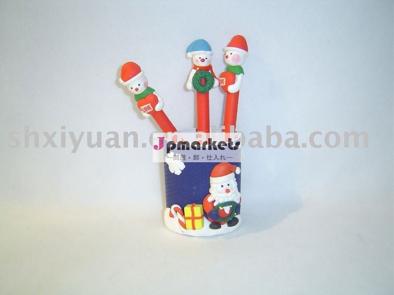 クリスマスのギフトの粘土のペン(XY002)問屋・仕入れ・卸・卸売り