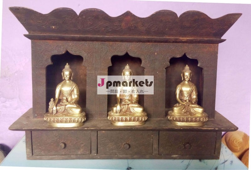 アンティーク仏- 美しいアンティーク仏像aasram3を備えたネパールの手作りで、問屋・仕入れ・卸・卸売り