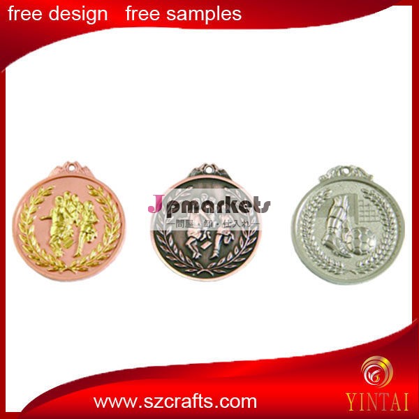 アンティーク銅/gold/銀メッキ丸い形状の金属メダル問屋・仕入れ・卸・卸売り