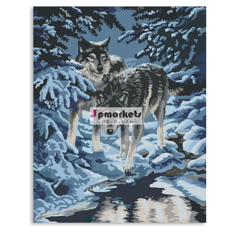 面白いファッションの筆snowwolf2014年diy塗料の油絵の油絵diy数字で元の油絵問屋・仕入れ・卸・卸売り