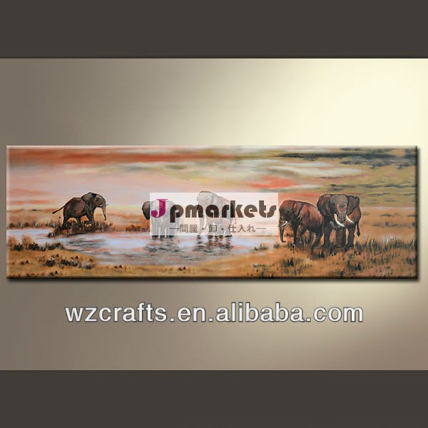 アフリカゾウのsecneryデジタル自然な写真印刷油絵問屋・仕入れ・卸・卸売り