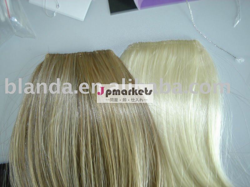 20 " Remyクリップ8pcs人間の毛髪延長#24 (中型のブロンドの女性)、100g/set問屋・仕入れ・卸・卸売り