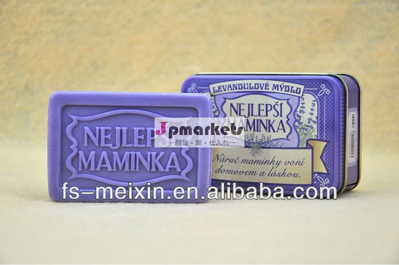 100g錫箱のチェコの紫色のギフトの石鹸のserie問屋・仕入れ・卸・卸売り