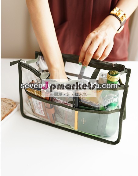 pvcポケットカード挿入された折り畳み式のポリエステルハンドバッグの女性ＢＡＧＩＮＢＡＧオーガナイザー問屋・仕入れ・卸・卸売り