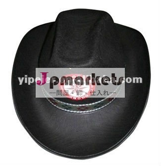 広東省のカウボーイの楕円形の上のブランドのロゴのアップリケの固定わくはnon-wovenの生地の帽子の製造所を感じた問屋・仕入れ・卸・卸売り
