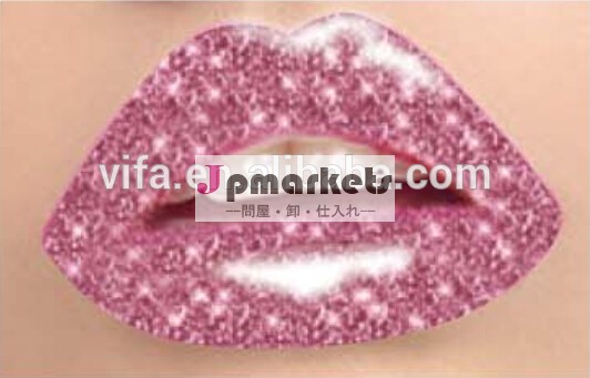 メタリックゴールドのコードセクシーな女性のための一時的な唇のタトゥーステッカー問屋・仕入れ・卸・卸売り