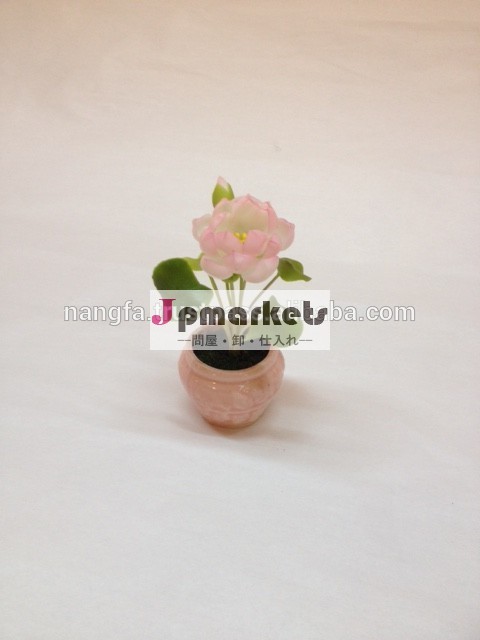 ミニチュア粘土の花蓮とピンクに低い卸売価格問屋・仕入れ・卸・卸売り