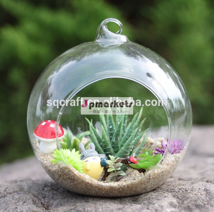 吊りガラスの花が付いている植物の内部- 12センチメートル-問屋・仕入れ・卸・卸売り