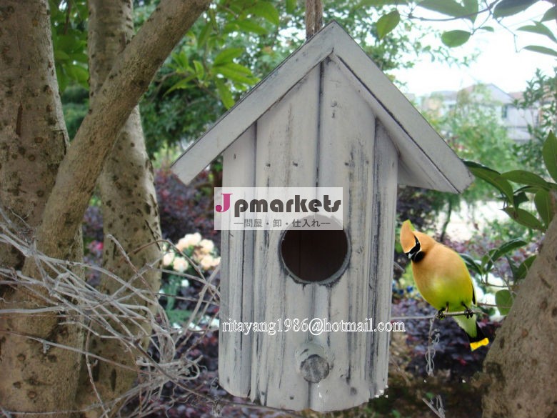 の庭の装飾木製クラフト木製の鳥の飼育ケージ/鳥の家問屋・仕入れ・卸・卸売り