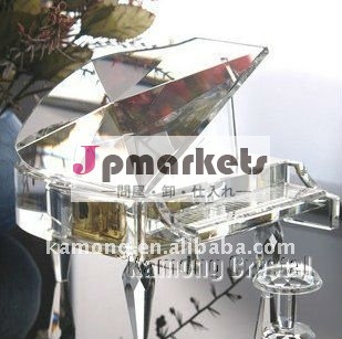 光学ガラス明確な古典ピアノクリスタルオルゴールための誕生日プレゼント問屋・仕入れ・卸・卸売り
