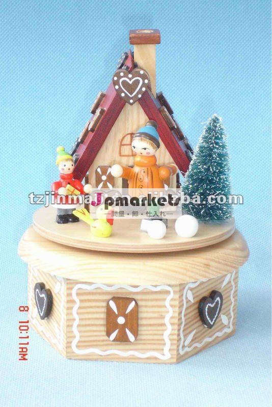 のための木製のオルゴールクリスマスの休日の装飾問屋・仕入れ・卸・卸売り