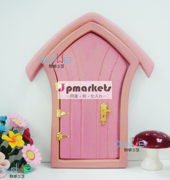 妖精のドールハウスのミニチュアqw604801:12カラフルなドアのミニドア木製ドアのハードウェアを使用して外装のドアを塗装問屋・仕入れ・卸・卸売り