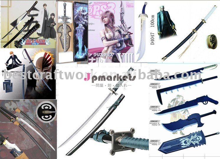 Wood&Metalの文書が付いている普及した漂白剤のCosplayの日本製アニメの剣問屋・仕入れ・卸・卸売り