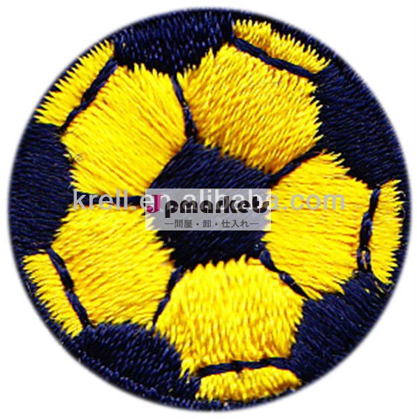 黄色- soccerball刺繍-- パッチ問屋・仕入れ・卸・卸売り