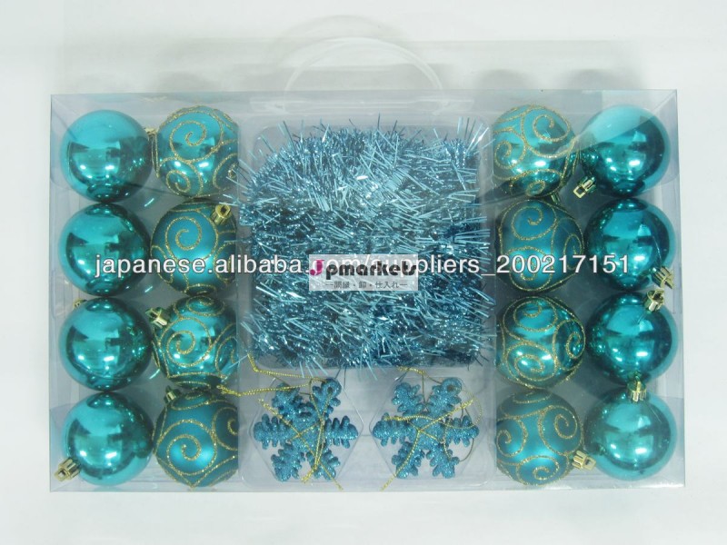 クリスマスの球の装飾品は,パーソナライズされた青いプラスチックのバルク問屋・仕入れ・卸・卸売り
