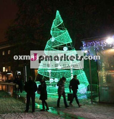 リボンledツリー巨大なクリスマスツリーの屋外の装飾のための問屋・仕入れ・卸・卸売り