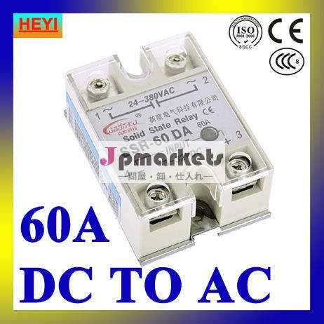 Ssr-60da、 dc出力制御3-32v24-380vac単相ssrソリッドステートリレー60a問屋・仕入れ・卸・卸売り
