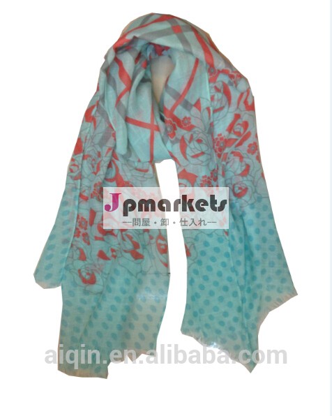 新しい夏春2015プリントボイルのスカーフ女性のための問屋・仕入れ・卸・卸売り
