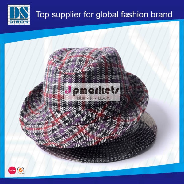 2014年ファッションフェドーラ帽子男性フェドーラフェドーラ帽帽子山高帽ポークパイボートに乗る人の帽子問屋・仕入れ・卸・卸売り