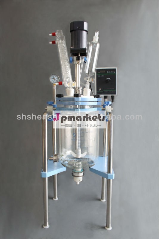ガラスの化学反応器jr-s55lホウケイ酸ガラスで3.3とptfeバルブ問屋・仕入れ・卸・卸売り