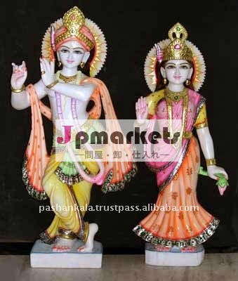 Radha大理石のKrishnaの彫像問屋・仕入れ・卸・卸売り