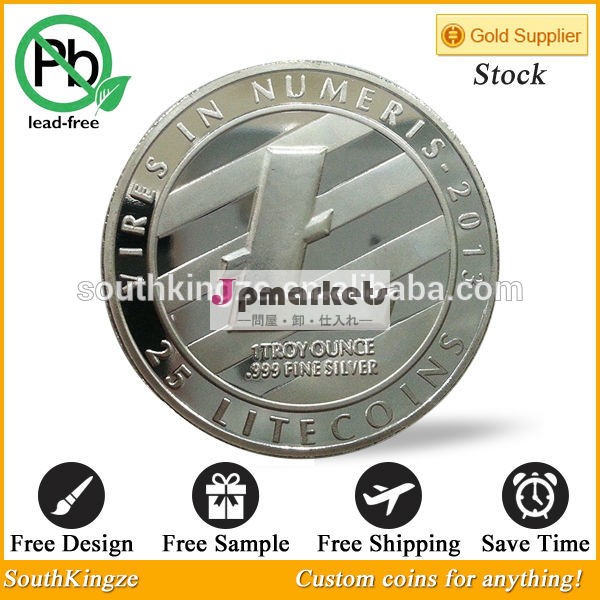 人気のあるデザインlitecoin安価な銀メッキユニークなコイン問屋・仕入れ・卸・卸売り