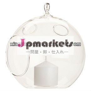 プロモーション安い卸売奉納用のガラスティーライトホルダーをぶら下げ結婚式や家の装飾問屋・仕入れ・卸・卸売り