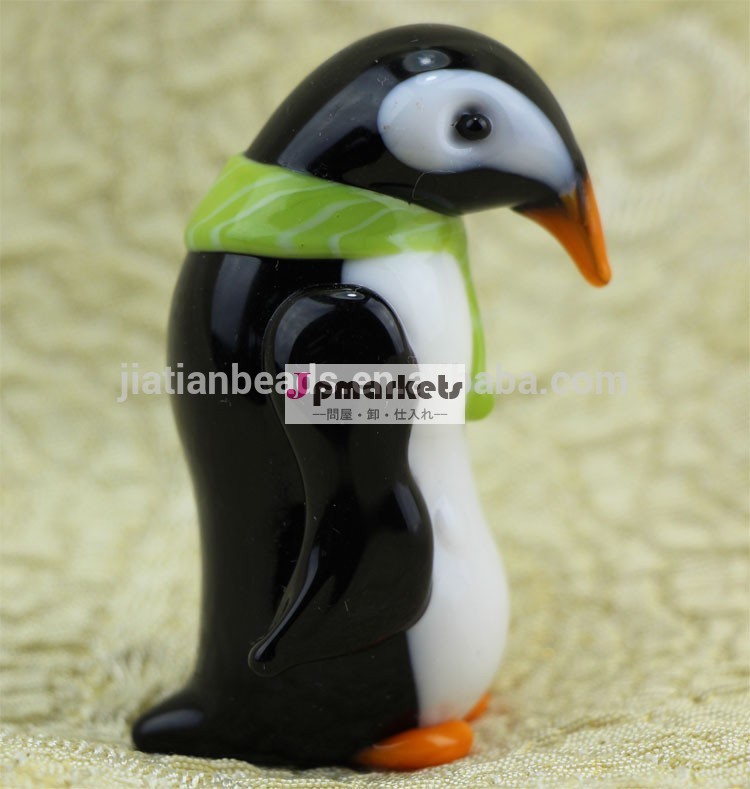 ランプワークのガラスのミニチュアクリスマスプレゼント用品大陸南極ペンギン鳥アールデコ調の置物を睡眠問屋・仕入れ・卸・卸売り