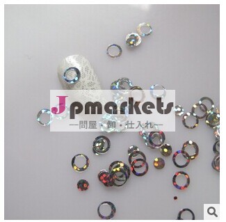 ネイルアートグリッターネイルアクセサリーアクセサリーレーザーゴールデンサークル/ネイルデコレーション問屋・仕入れ・卸・卸売り