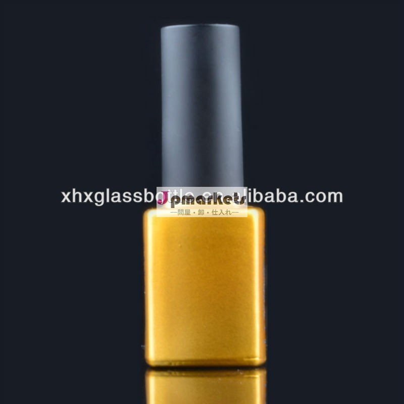 ゴールド色の紫外線ゲルマニキュアガラス瓶プライベートラベル問屋・仕入れ・卸・卸売り