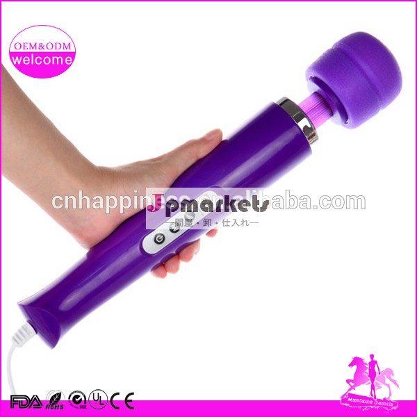 中国工場卸売白黒紫色のusbコードレス充電式電動魔法の杖マッサージ器問屋・仕入れ・卸・卸売り