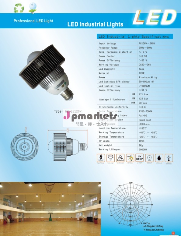 Ledライトip65倉庫工場、 ledハイベイライトe40100w120wkw-se120w問屋・仕入れ・卸・卸売り