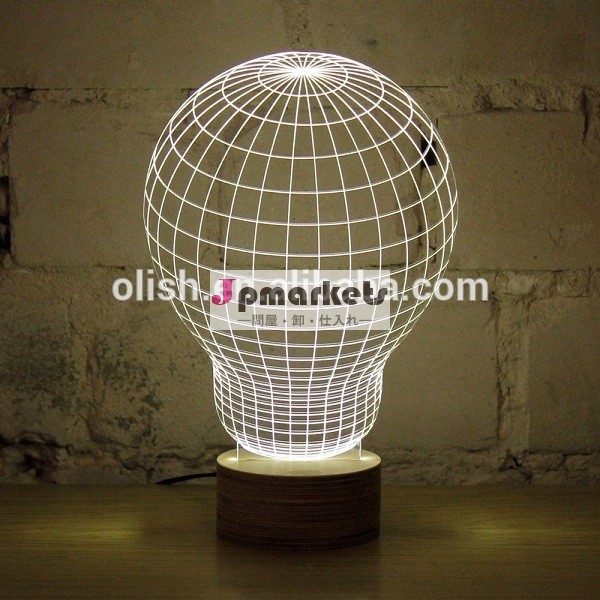 錯覚3d幻想的な夜のランプは電球を導いた問屋・仕入れ・卸・卸売り