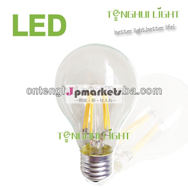 最新のデザイン2014年6wledフィラメント電球、 e27/b22a60ledフィラメントランプ問屋・仕入れ・卸・卸売り