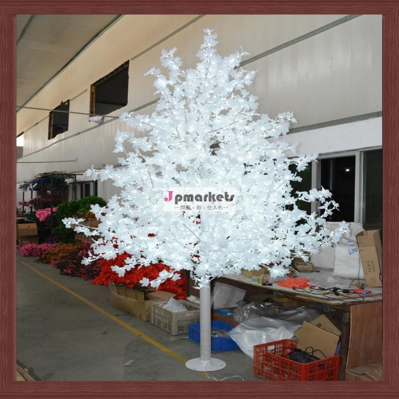 最新の白いled2014年人工偽の木cheritmas休日ourdoor高品質の雪の木の結婚式の木問屋・仕入れ・卸・卸売り