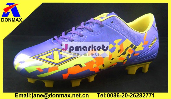 高品質の黒2015/ライン上で銀サッカーブーツ男性用問屋・仕入れ・卸・卸売り