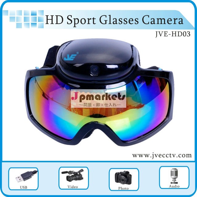 Jve-hd03720pのhdカメラ付きスキーゴーグル、 hdビデオスキーゴーグル、 スポーツメガネカメラ問屋・仕入れ・卸・卸売り