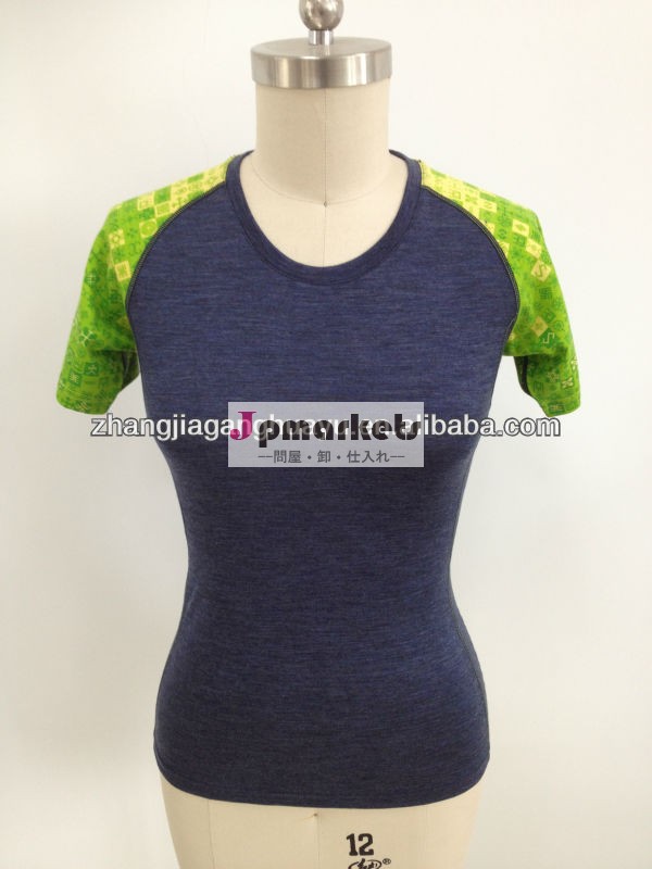 100％メリノウール女性短い袖の- シャツスポーツウェア問屋・仕入れ・卸・卸売り