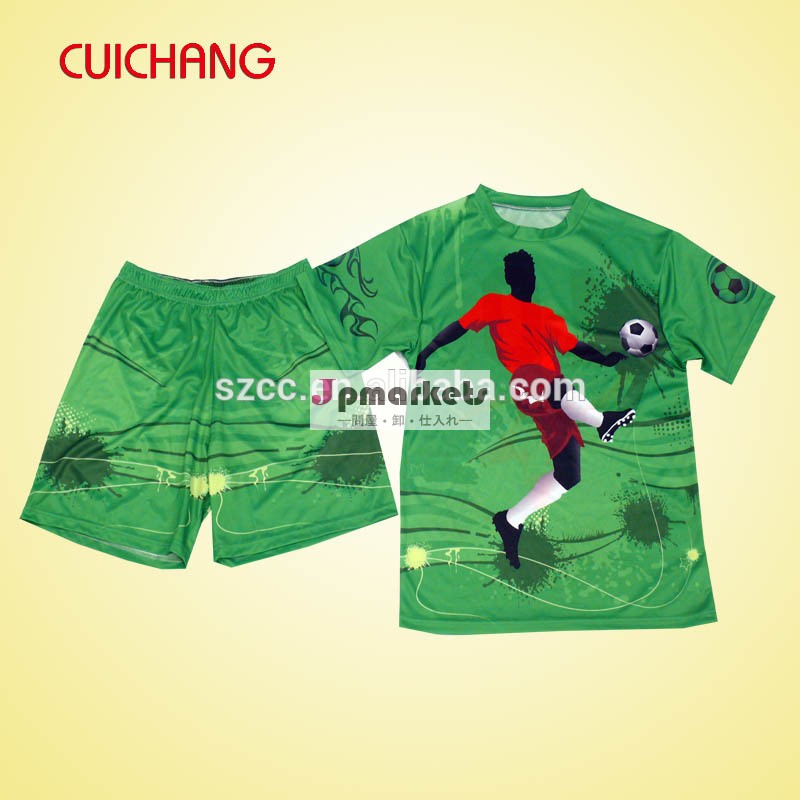 高品質2014年昇華ジャージサッカー/女子サッカーのユニフォームのデザイン/ih-068タイ品質サッカージャージ問屋・仕入れ・卸・卸売り