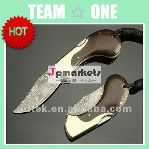 OEMダマスカスの鋼鉄かたつむりの折るナイフのコレクションのナイフのポケット・ナイフの屋外のナイフUDTEK00546問屋・仕入れ・卸・卸売り