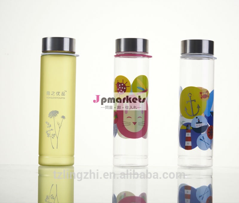 プラスチック透明な水のボトル、 bpaフリー、 pda、 sgs問屋・仕入れ・卸・卸売り