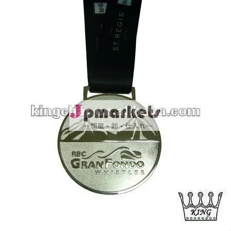 第2効果の銀製のめっき賞のメダルおよびリボンが付いている亜鉛合金問屋・仕入れ・卸・卸売り