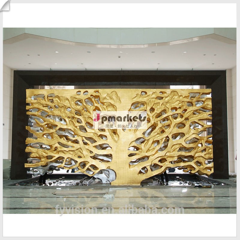 黄金の木の壁の彫刻の彫刻ホテル24kを使用した本物の金問屋・仕入れ・卸・卸売り