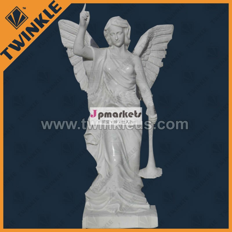 白の大理石の天使の彫刻問屋・仕入れ・卸・卸売り