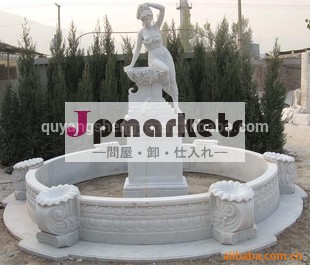 白大理石の庭の噴水付きの女性像の彫刻問屋・仕入れ・卸・卸売り