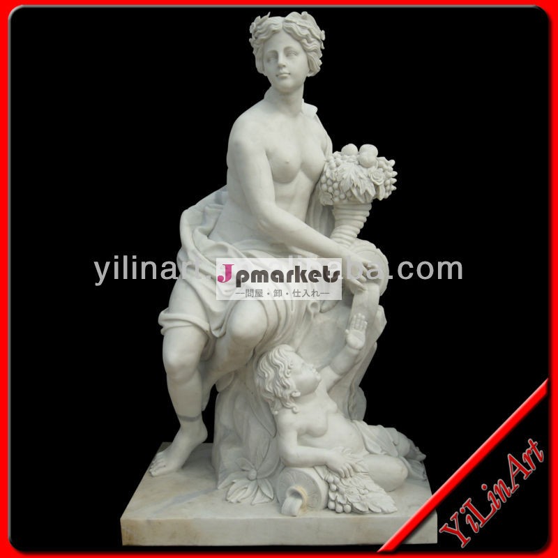 白い石像、 大理石像の彫刻、 美しい女性の像( イル- r711)問屋・仕入れ・卸・卸売り