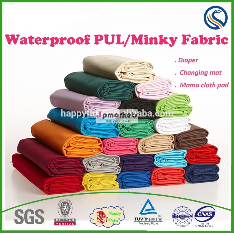 卸売happyflute防水布の布おむつ用、 pul防水プリントミンキーファブリック、 プレーン固体の布おむつの布問屋・仕入れ・卸・卸売り
