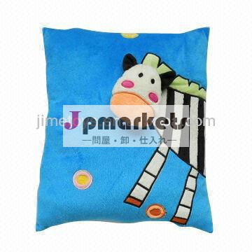 JM8196-1刺繍が付いている柔らかい詰められたプラシ天の枕問屋・仕入れ・卸・卸売り